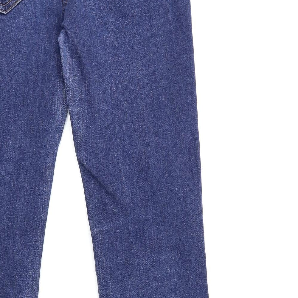 Marks and Spencer Womens Blue  Denim Flared Jeans Size 10 L32 in