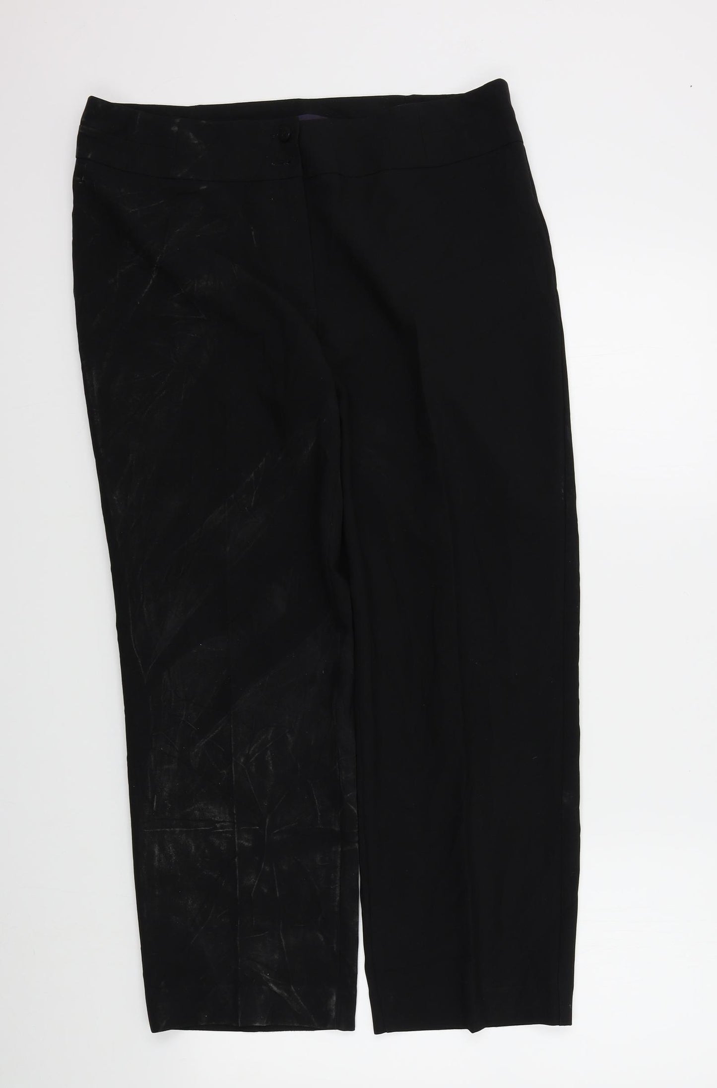 M&S Womens Black   Trousers  Size 14 L26 in