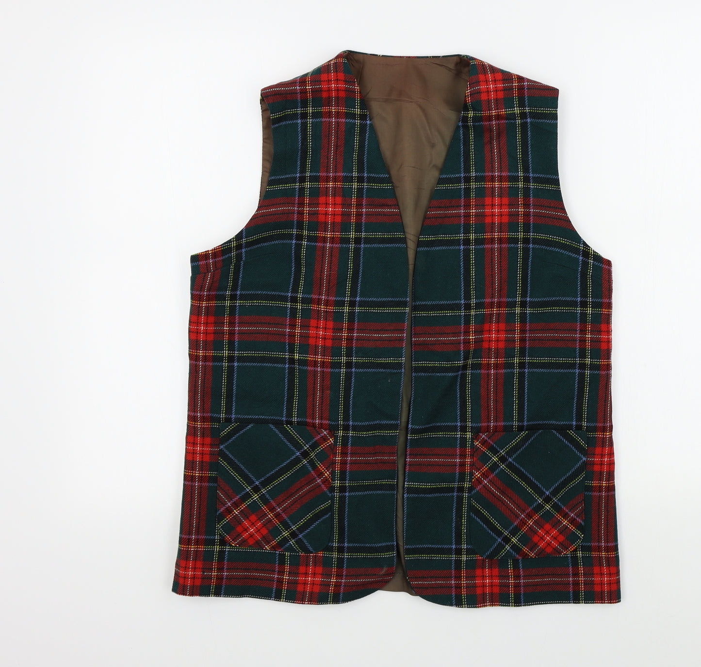 laird-portch Mens Green Check  Jacket Suit Waistcoat Size 36