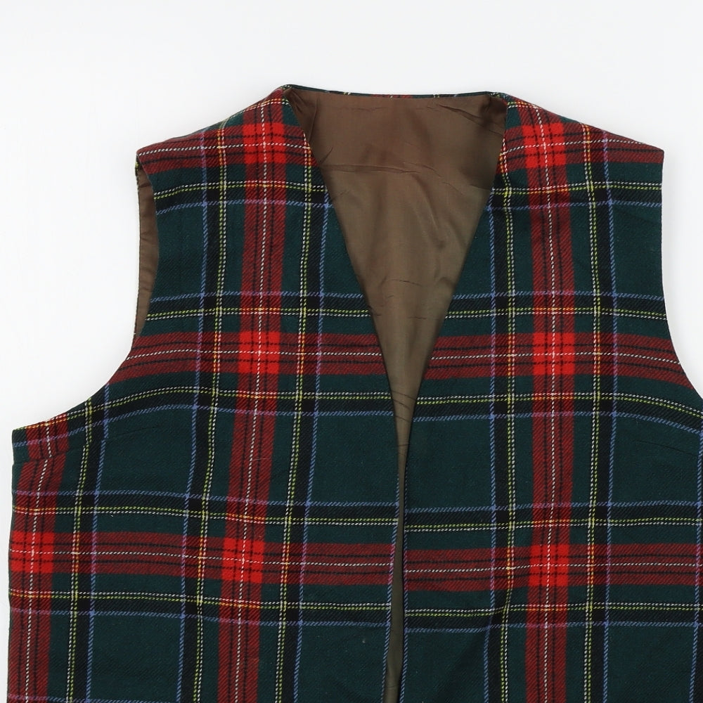 laird-portch Mens Green Check  Jacket Suit Waistcoat Size 36
