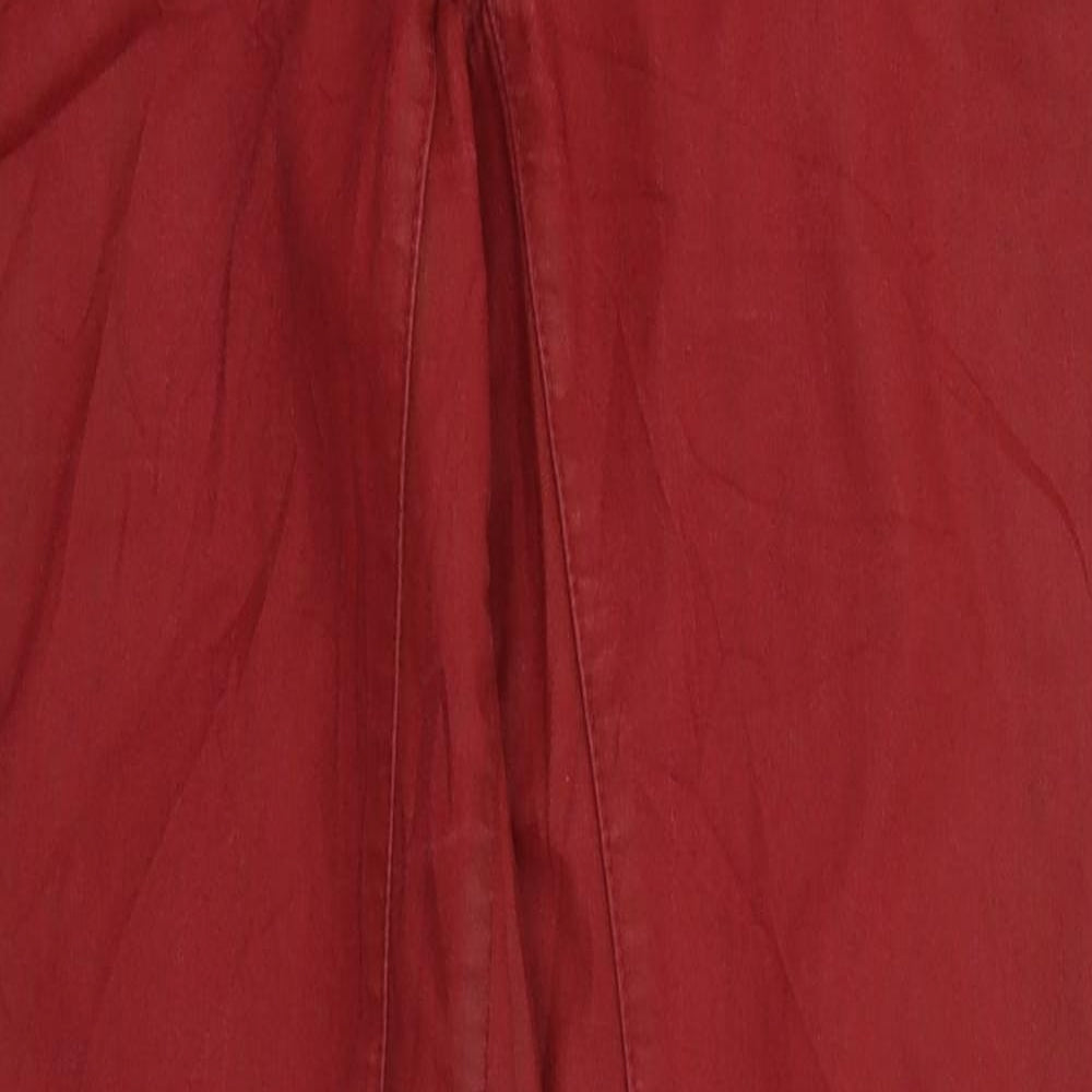 Topshop Womens Red   Trousers  Size 10 L28 in