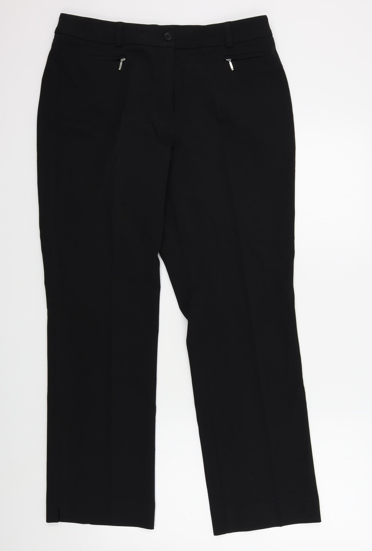 M&S Womens Black   Trousers  Size 14 L29 in
