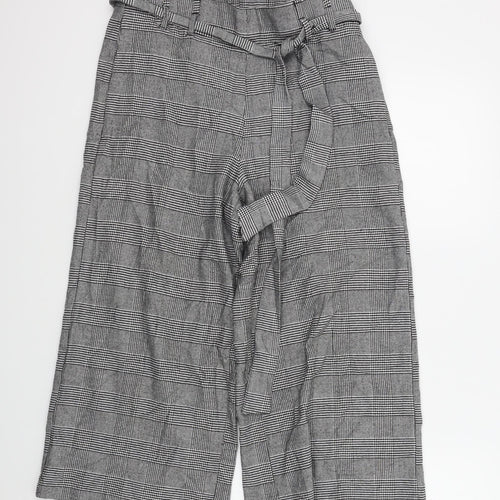 Zara Womens Grey Check  Trousers  Size M L21 in
