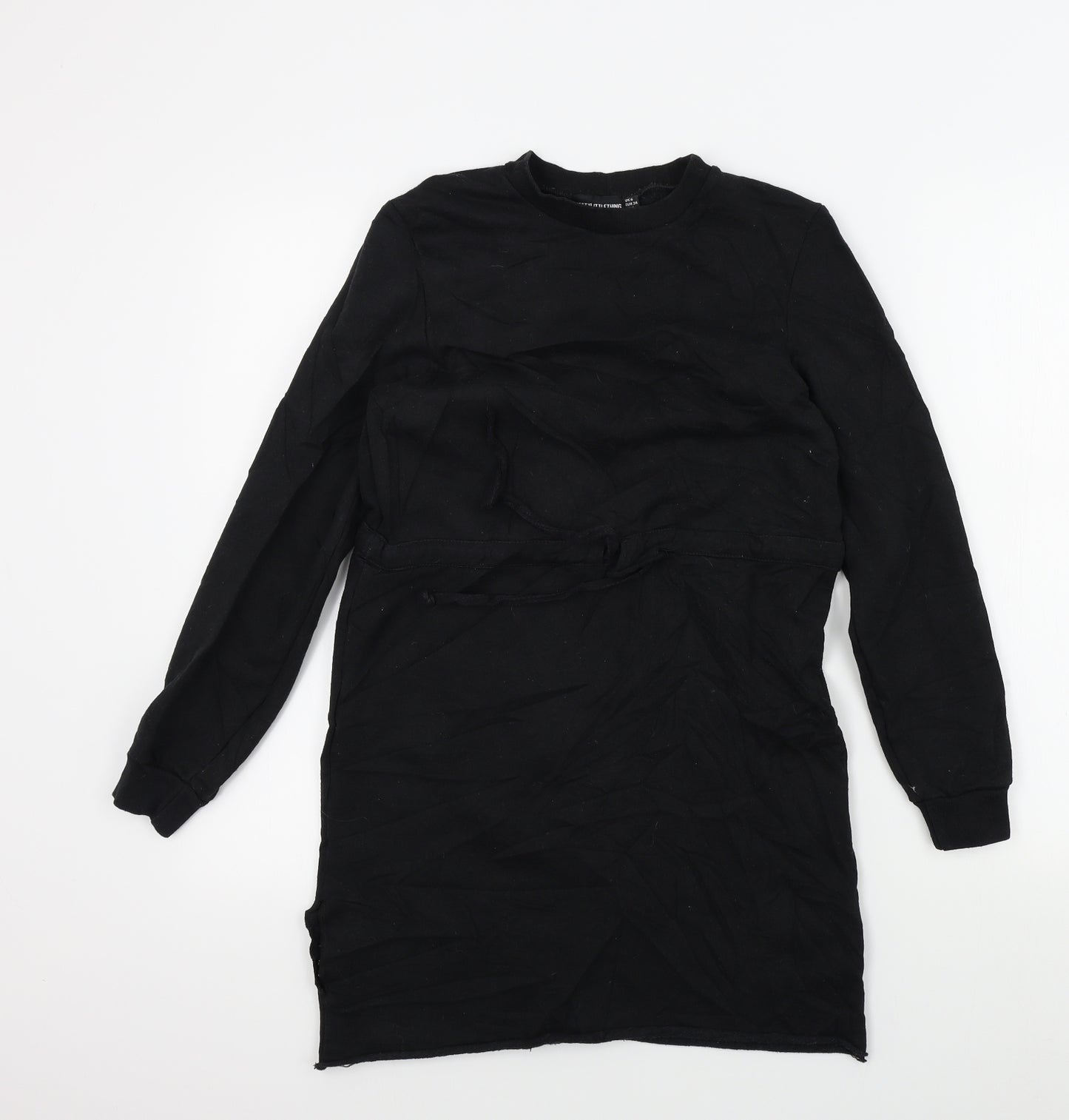 PRETTYLITTLETHING Womens Black Colourblock  A-Line  Size 6