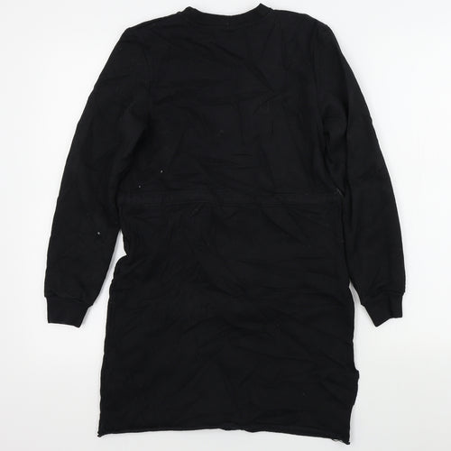 PRETTYLITTLETHING Womens Black Colourblock  A-Line  Size 6
