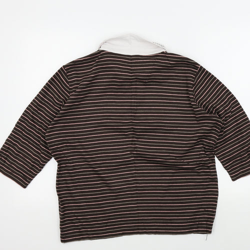 BM casual Womens Brown Striped  Pullover Jumper Size L