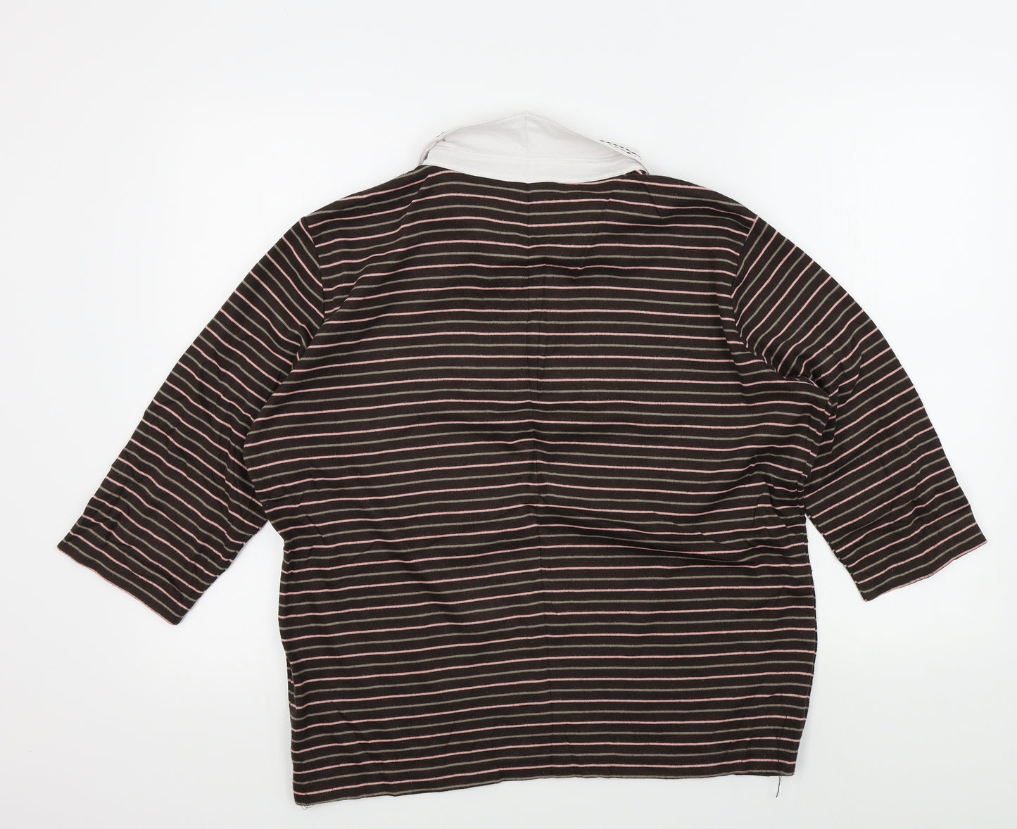 BM casual Womens Brown Striped  Pullover Jumper Size L