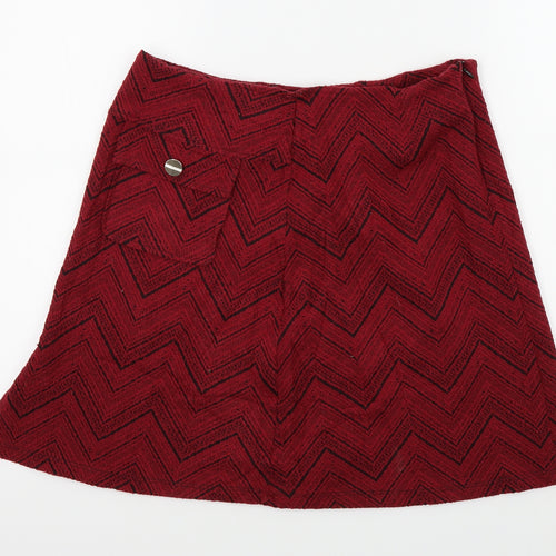 Dorothy Perkins Womens Red   Flare Skirt Size 14