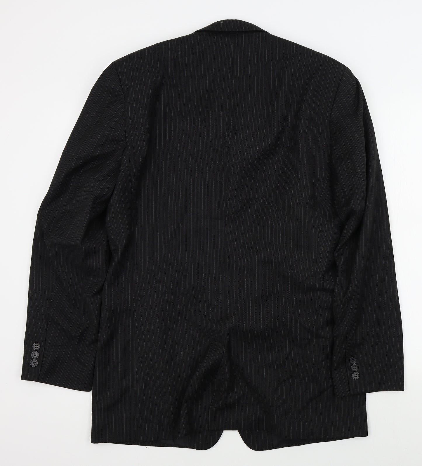 Burton Mens Black Striped  Jacket Suit Jacket Size 3XL