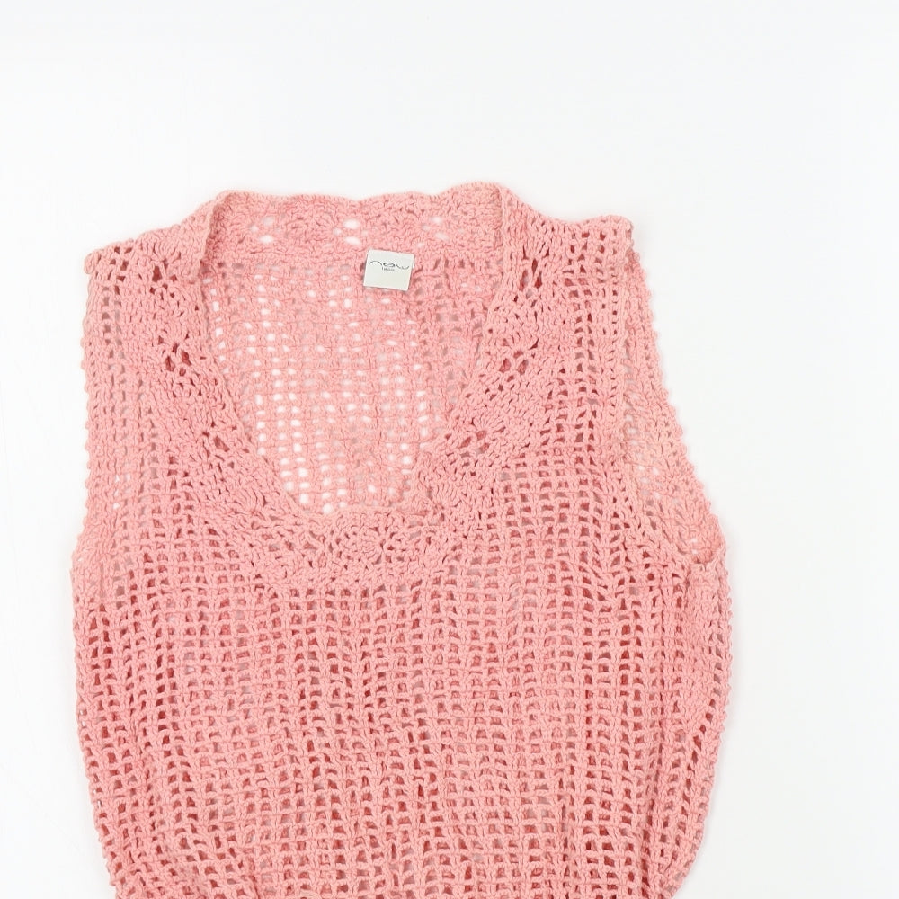 New Look Womens Pink Colourblock  Basic T-Shirt Size 14