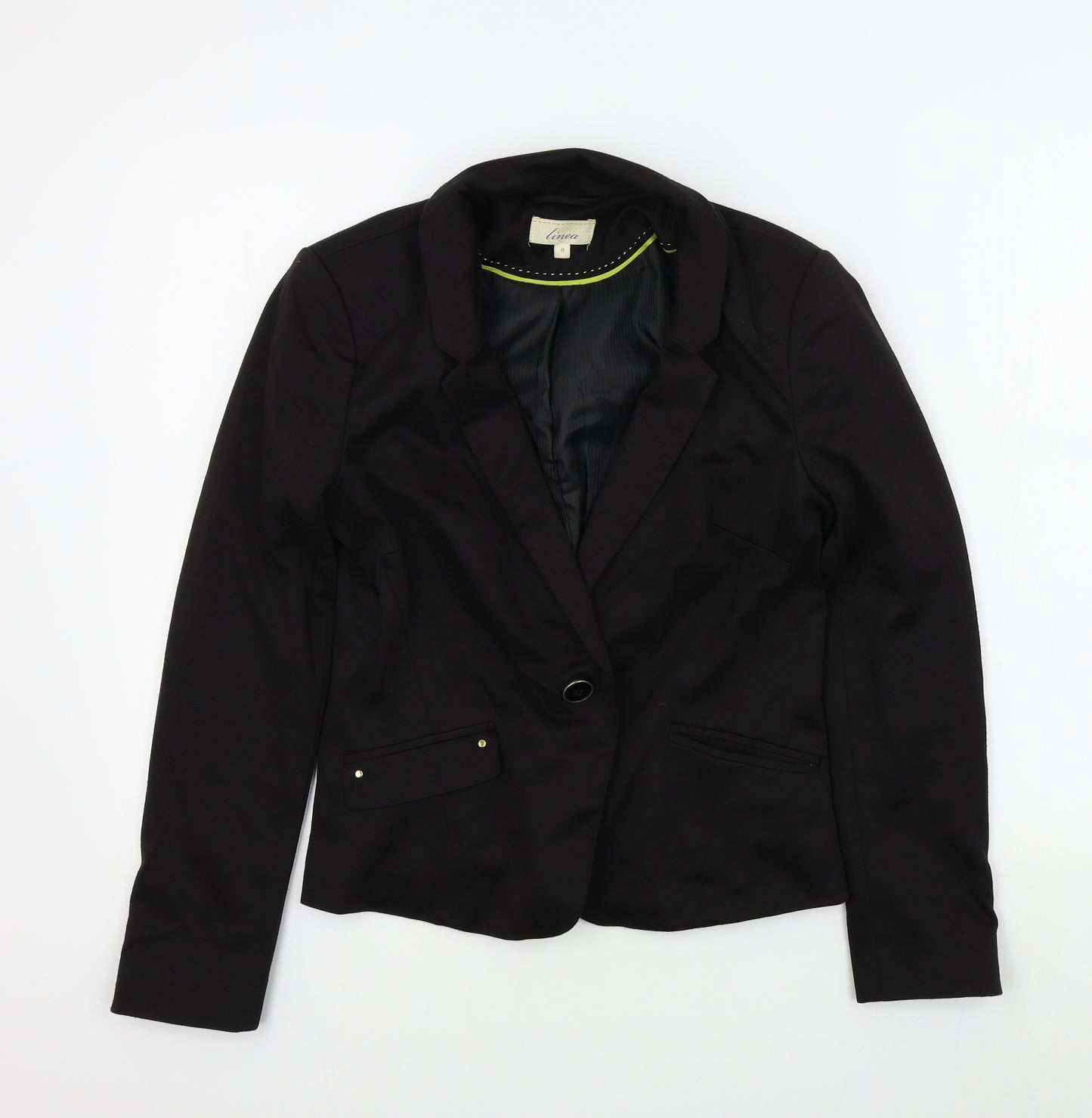 Linea Womens Black   Jacket  Size 8