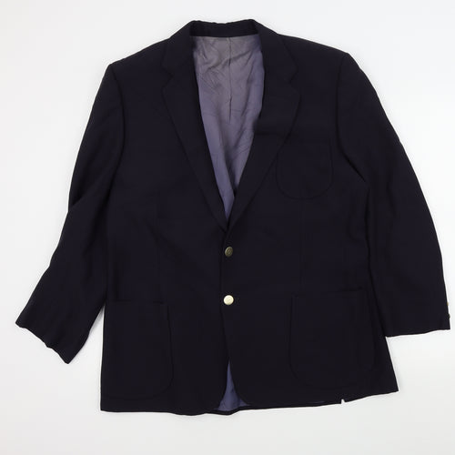 Preworn Mens Blue   Jacket Suit Jacket Size 46