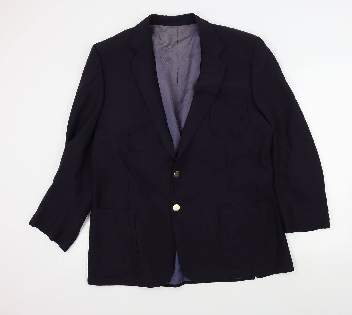 Preworn Mens Blue   Jacket Suit Jacket Size 46