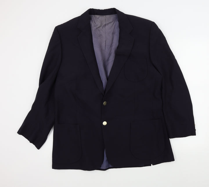 Preworn Mens Blue   Jacket Suit Jacket Size 46