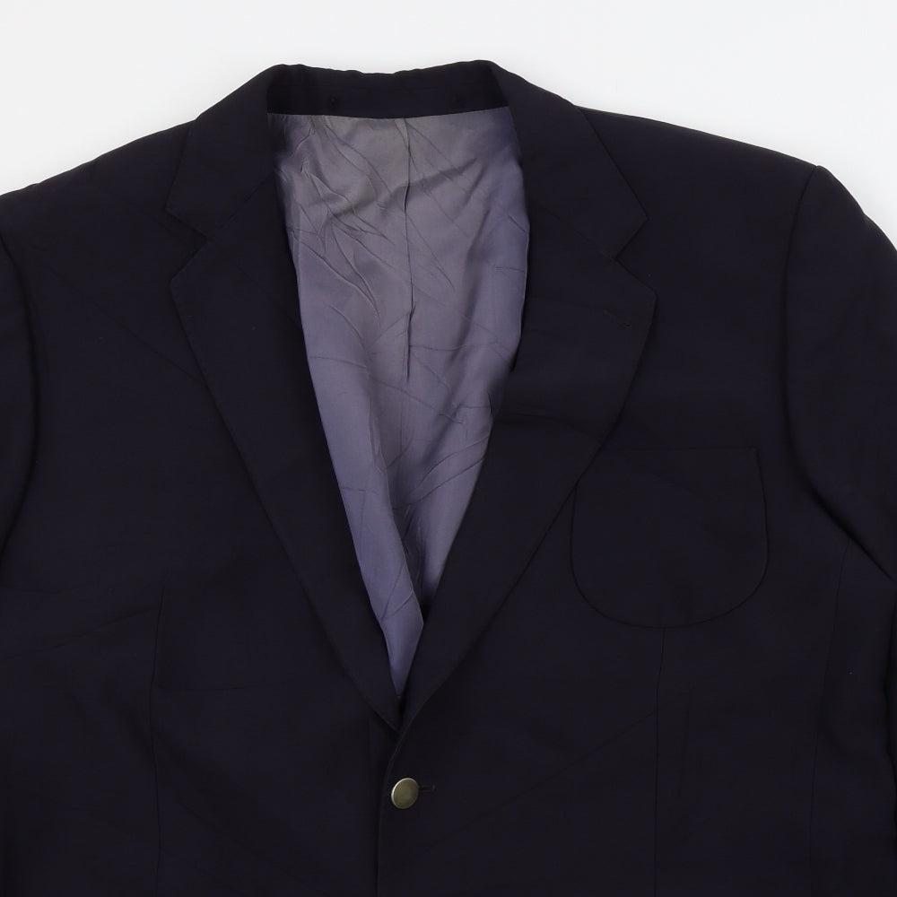 Preworn Mens Blue   Jacket Suit Jacket Size 46