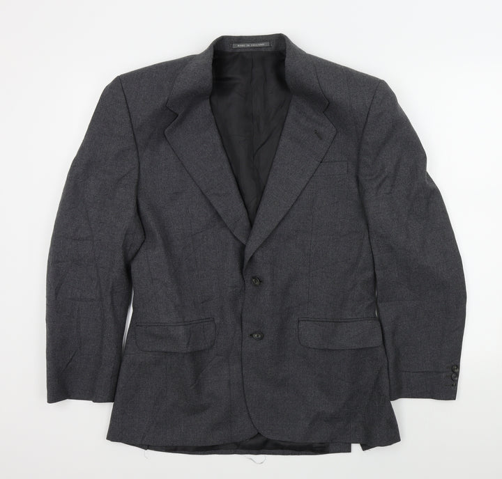 the label Mens Grey Jacket Suit Jacket Size L