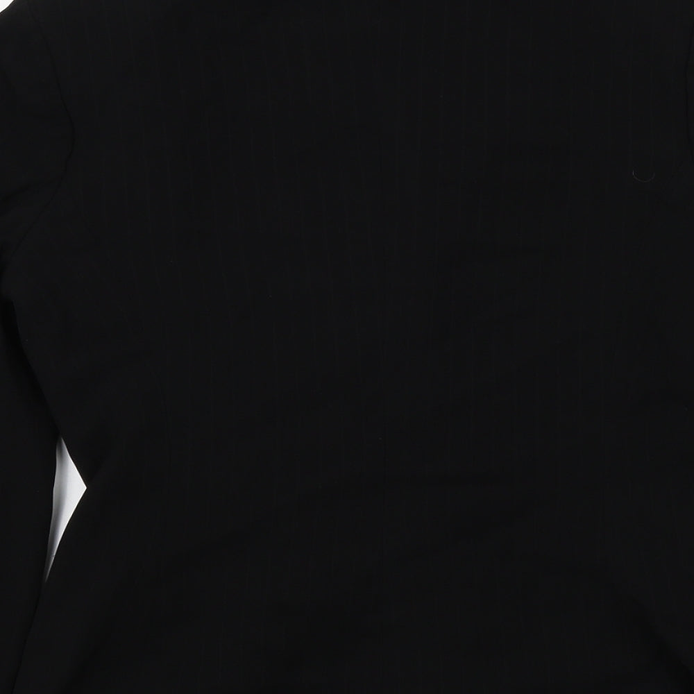 M&S Womens Black Striped  Jacket  Size 8