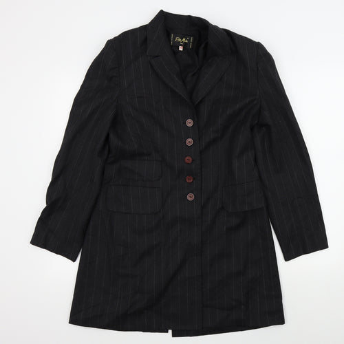 elsa malur Womens Grey Striped  Jacket  Size 40