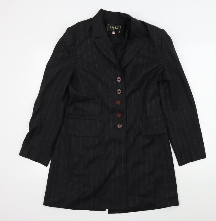 elsa malur Womens Grey Striped  Jacket  Size 40