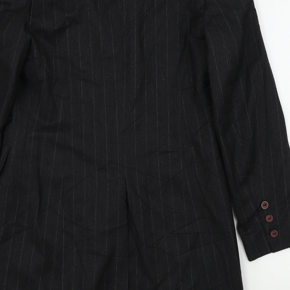 elsa malur Womens Grey Striped  Jacket  Size 40