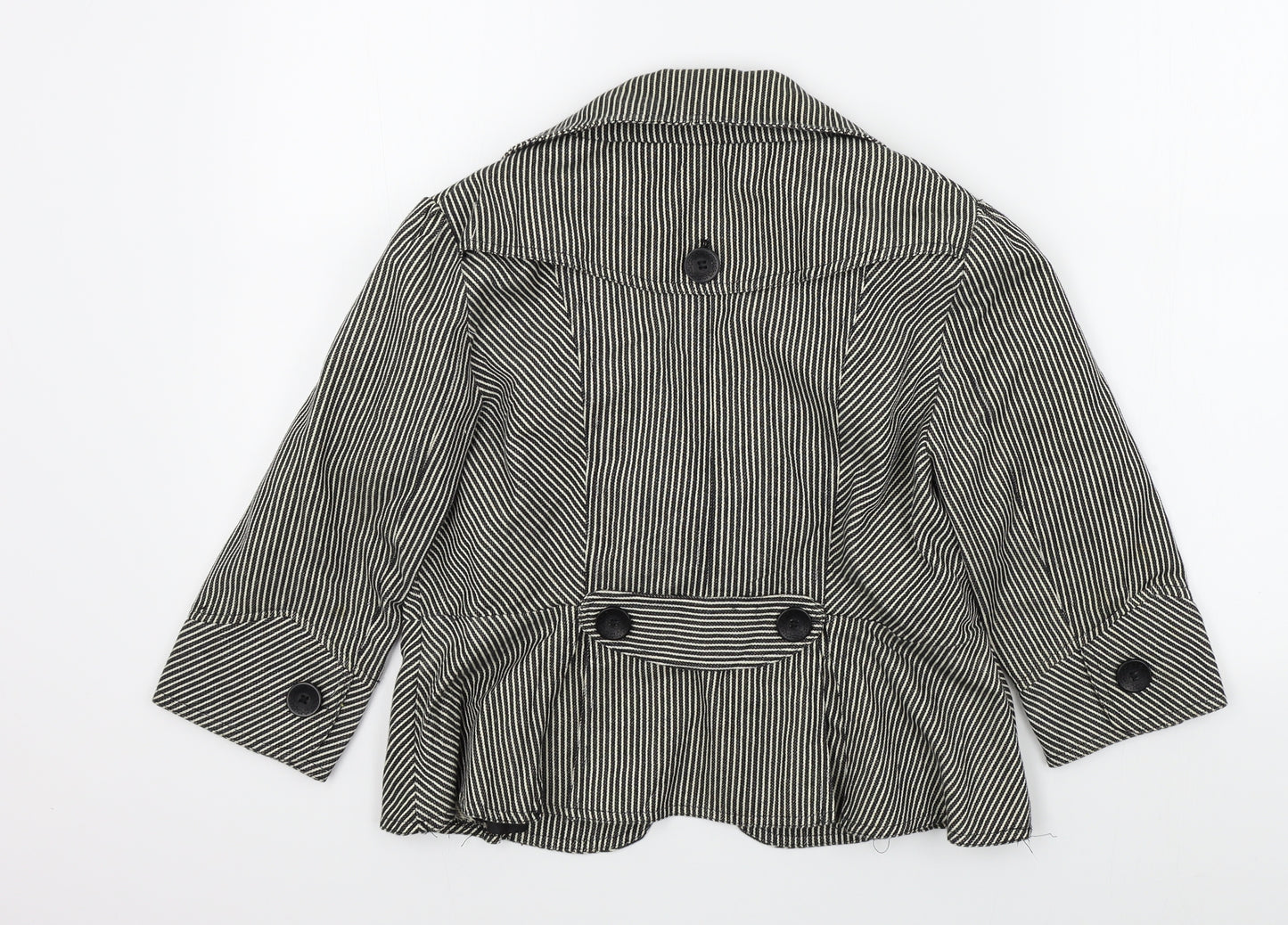 charlise Womens Black Striped  Jacket  Size 42