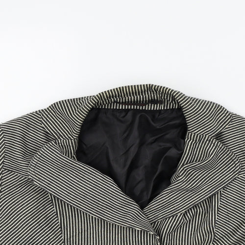 charlise Womens Black Striped  Jacket  Size 42