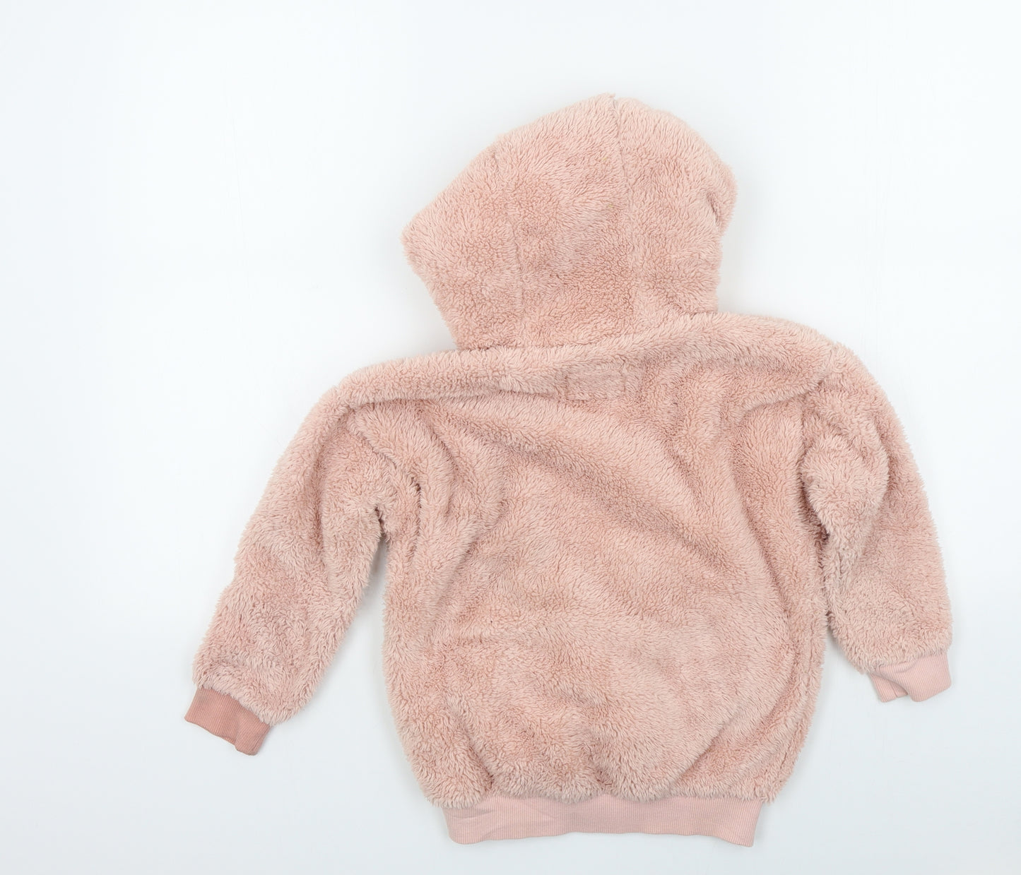 NEXT Girls Pink Colourblock  Pullover Hoodie Size 6 Years