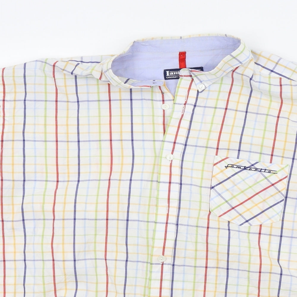 Lambretta Mens Multicoloured Check   Button-Up Size 2XL