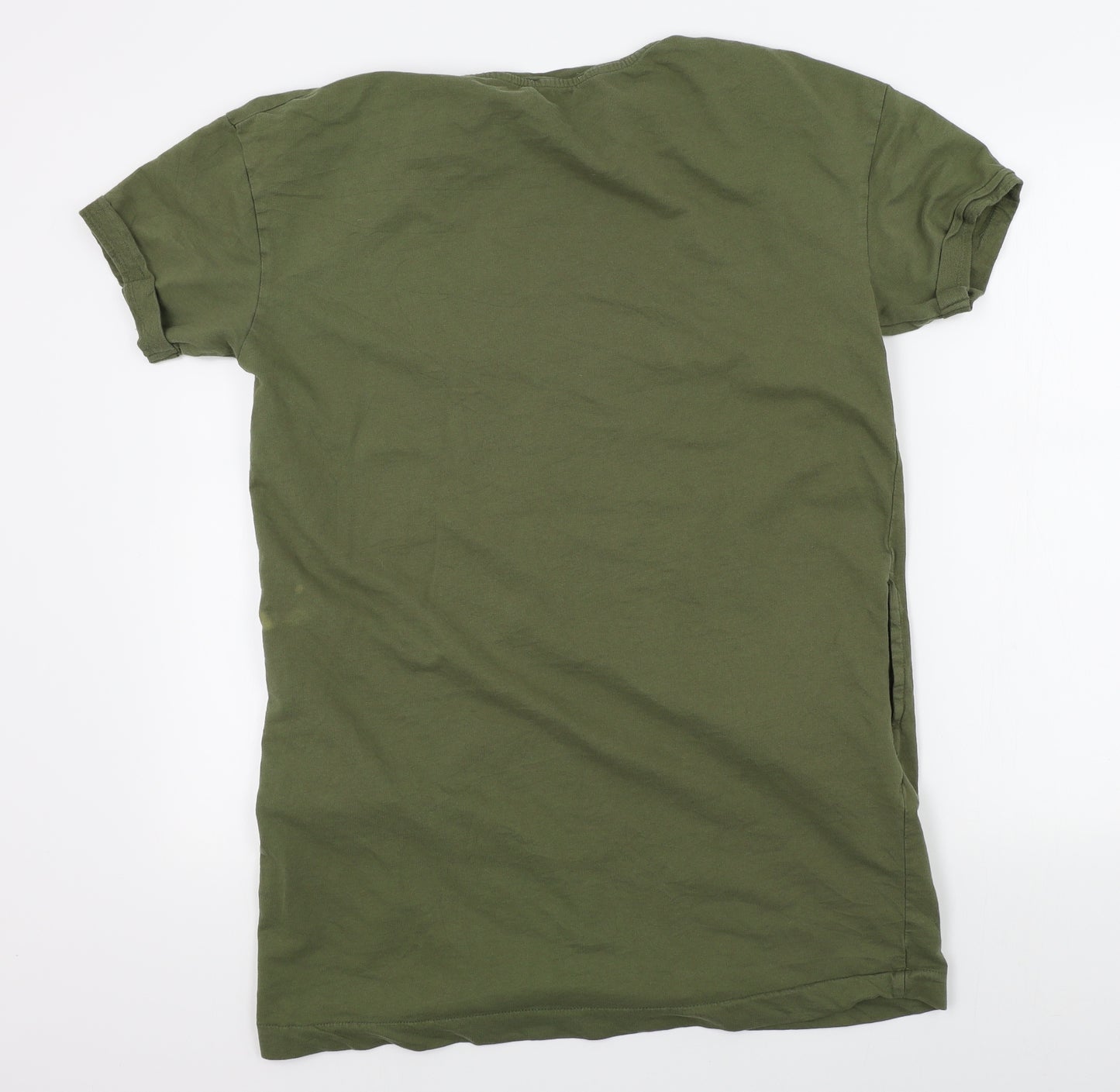 Zara Womens Green Colourblock  T-Shirt Dress  Size M