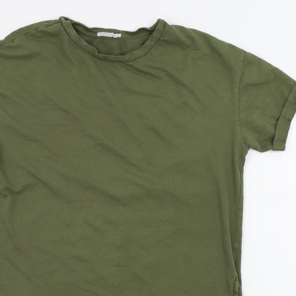 Zara Womens Green Colourblock  T-Shirt Dress  Size M