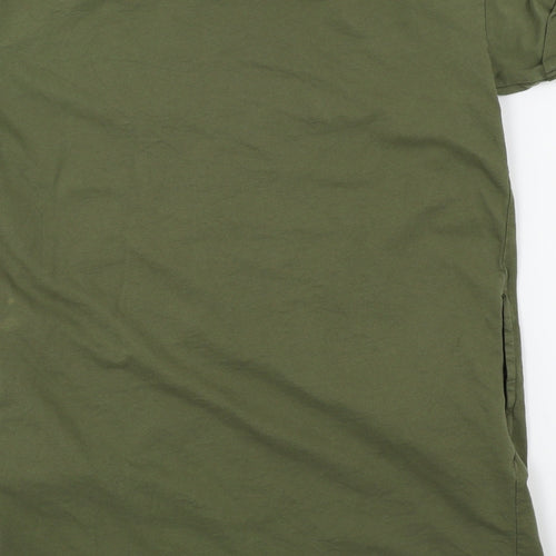 Zara Womens Green Colourblock  T-Shirt Dress  Size M