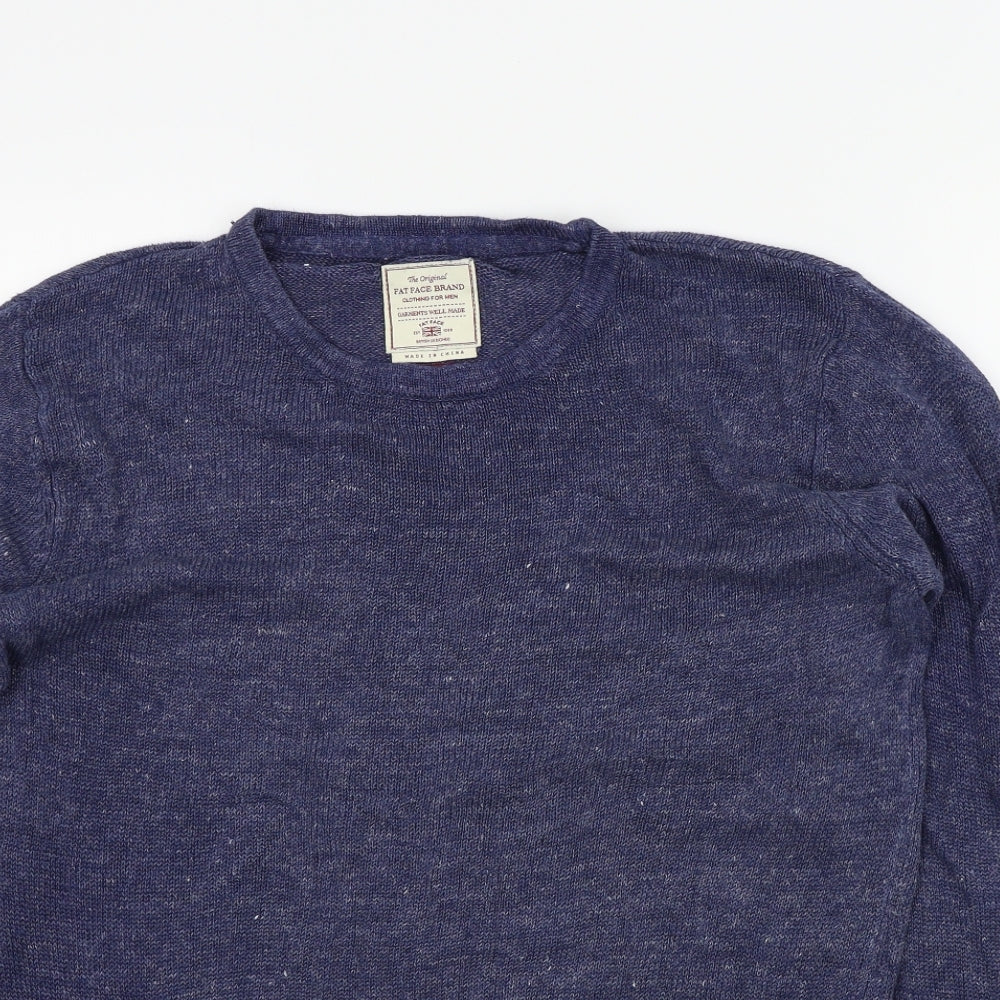 Fat Face Mens Blue   Pullover Jumper Size L