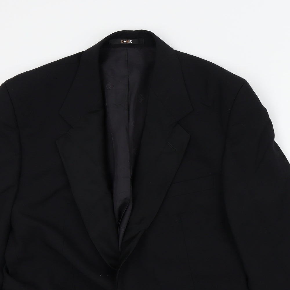 DAKS Mens Black   Jacket Suit Jacket Size 2XL