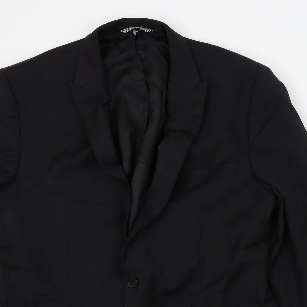 Simon Carter Mens Black   3 Piece Suit Jacket Size L