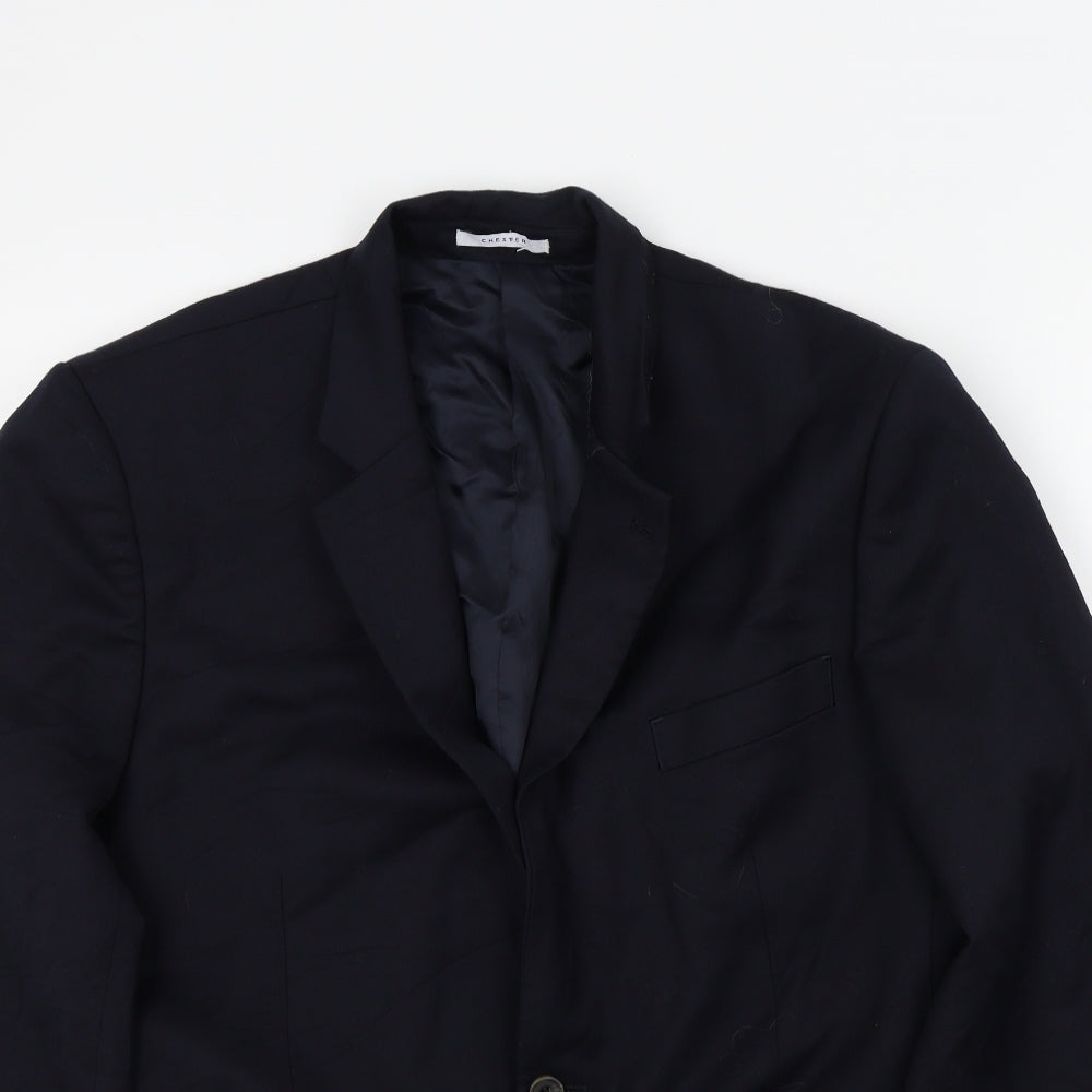 CHESTER Mens Blue   Jacket Suit Jacket Size L