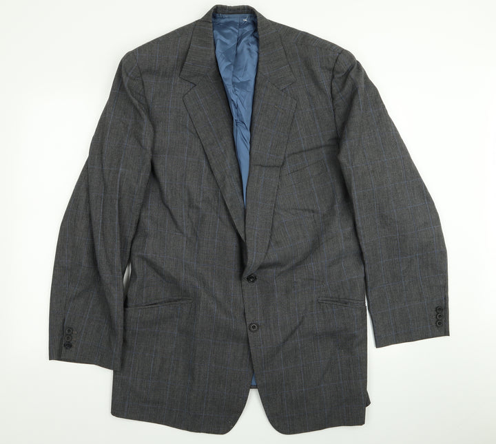 Preworn Mens Grey Striped  Jacket Blazer Size 40