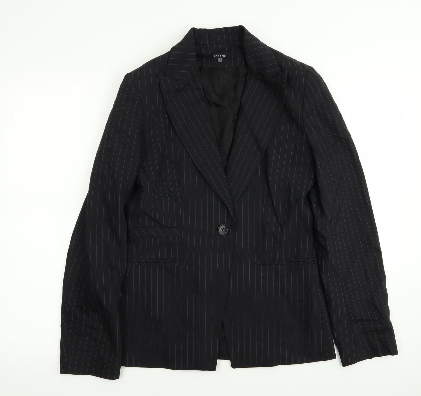 Joseph Womens Black Striped  Jacket Blazer Size S