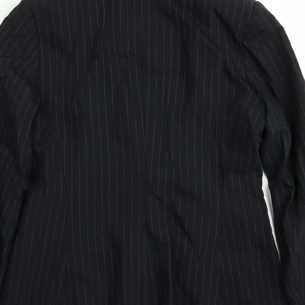 Joseph Womens Black Striped  Jacket Blazer Size S