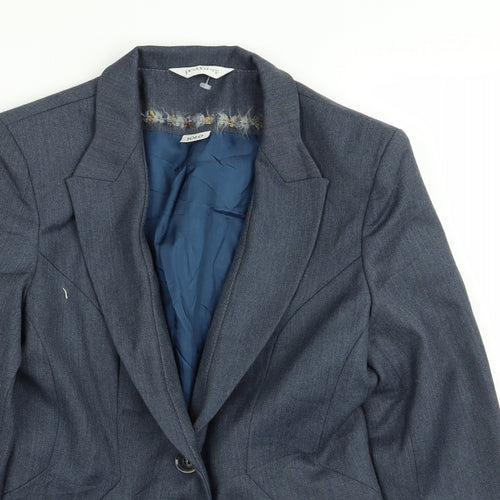 pretty af Womens Blue   Jacket Blazer Size 6