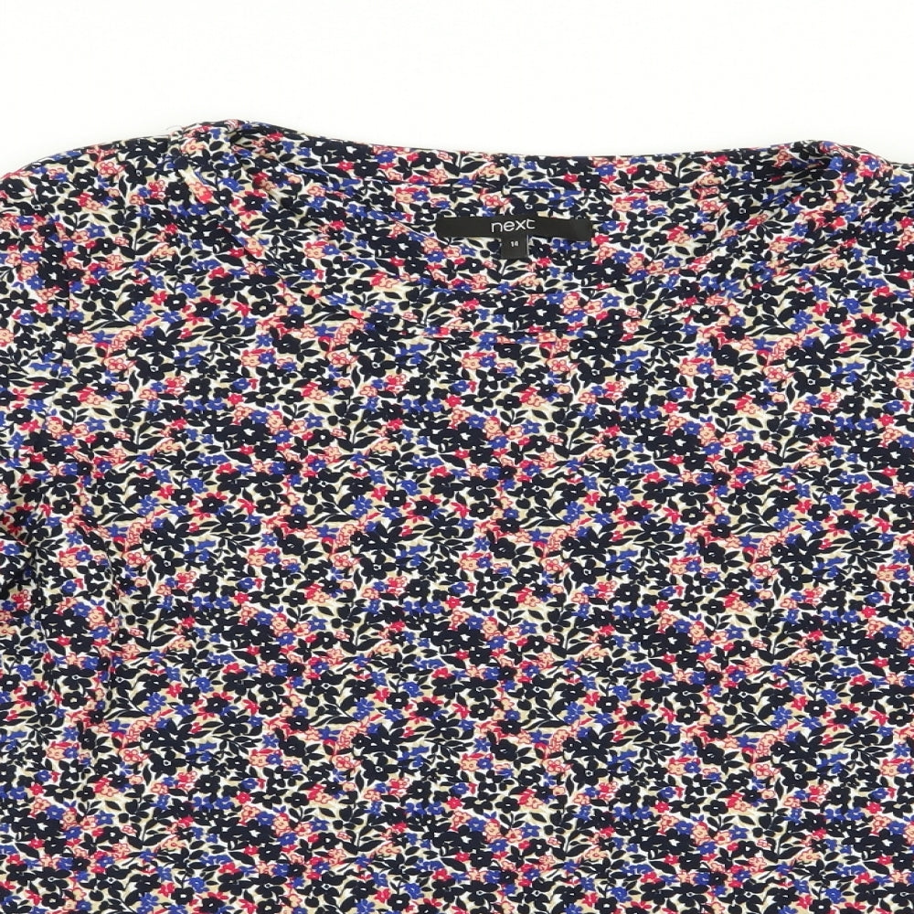 NEXT Womens Multicoloured Floral  Basic T-Shirt Size 14