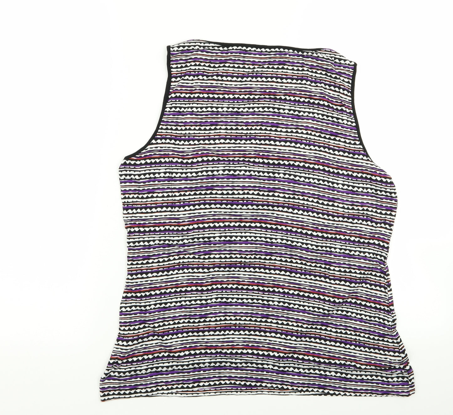 M&S Womens Multicoloured Geometric  Basic Tank Size 16