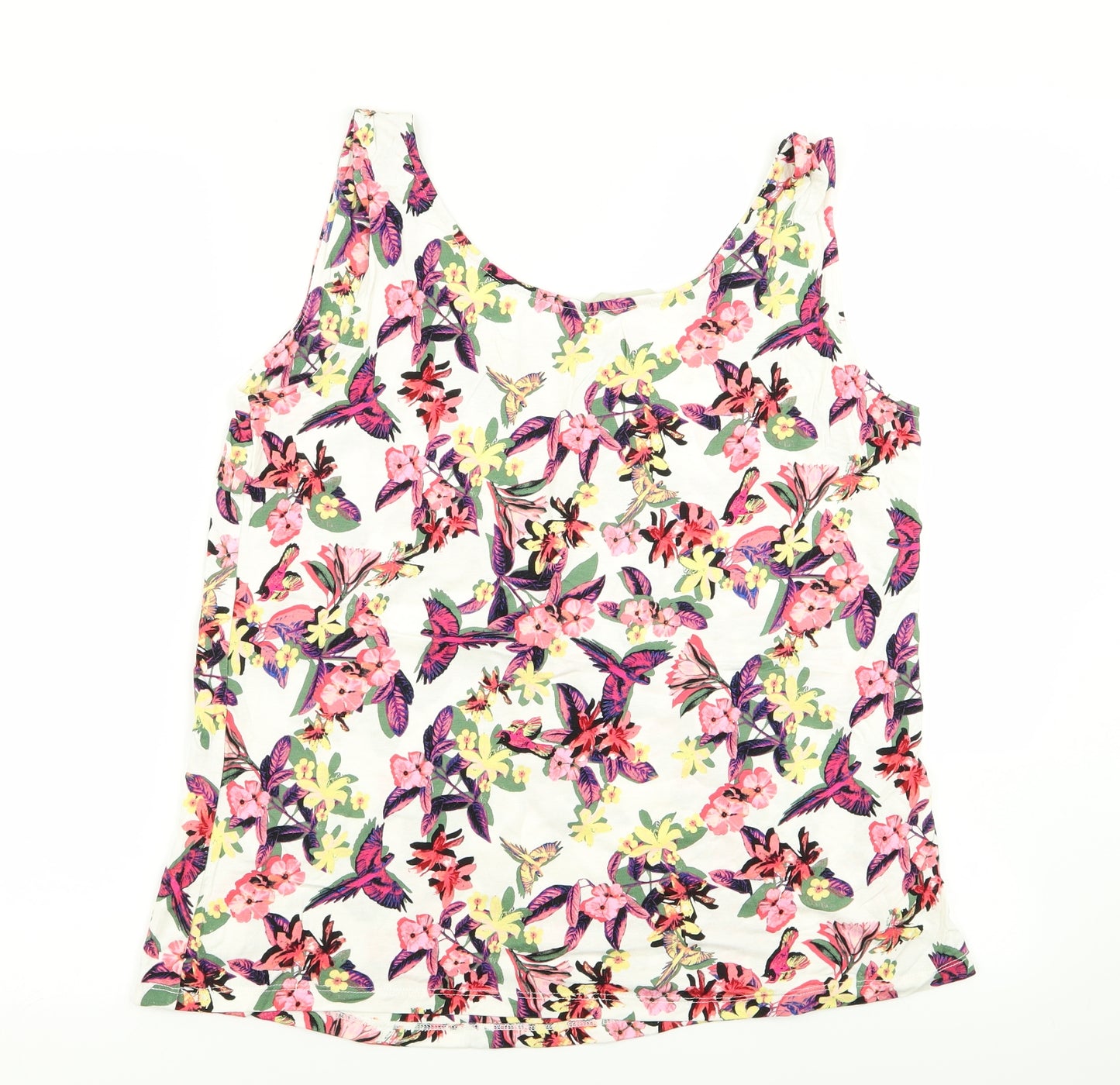 Asda George Womens Multicoloured Floral  Basic Tank Size 16