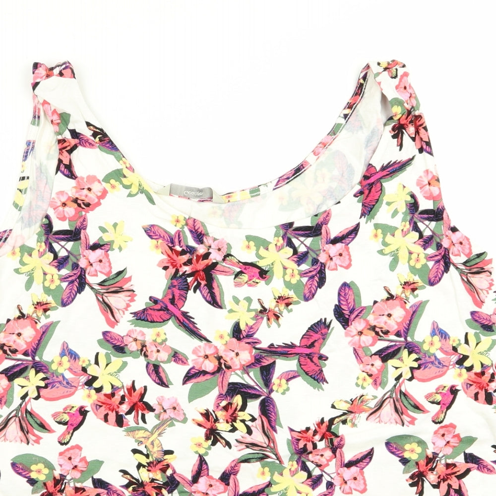 Asda George Womens Multicoloured Floral  Basic Tank Size 16
