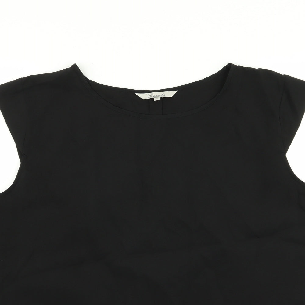 Peacocks Womens Black   Basic Tank Size 16