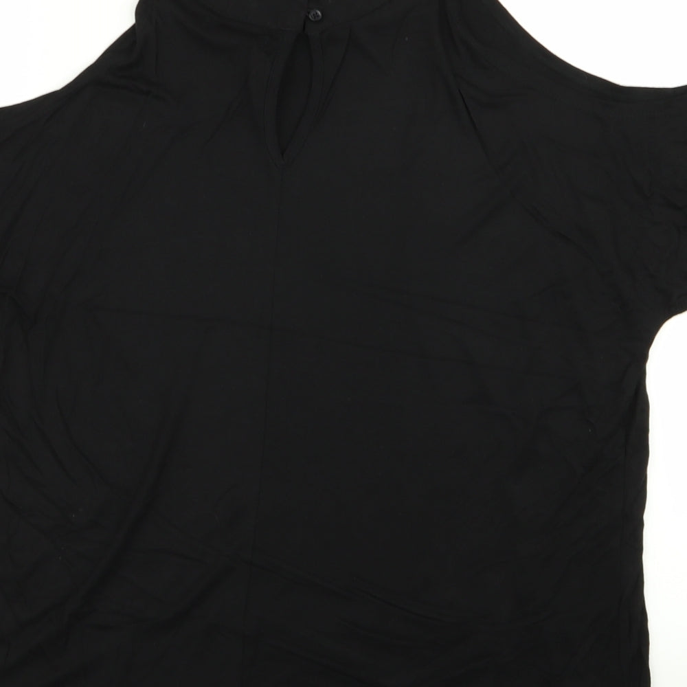 Papaya Womens Black   Basic T-Shirt Size 16