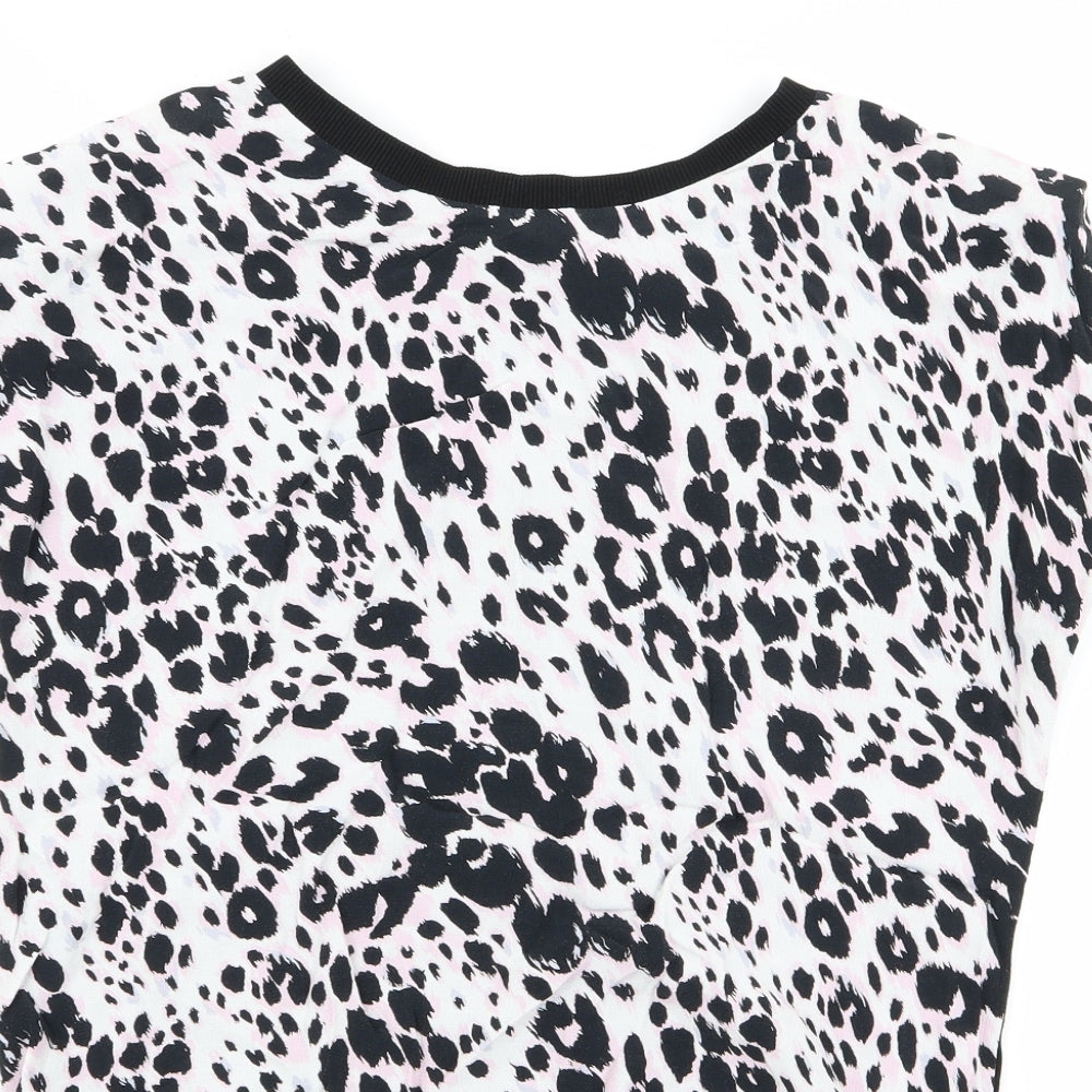 F&F Womens Multicoloured Animal Print  Basic T-Shirt Size 12