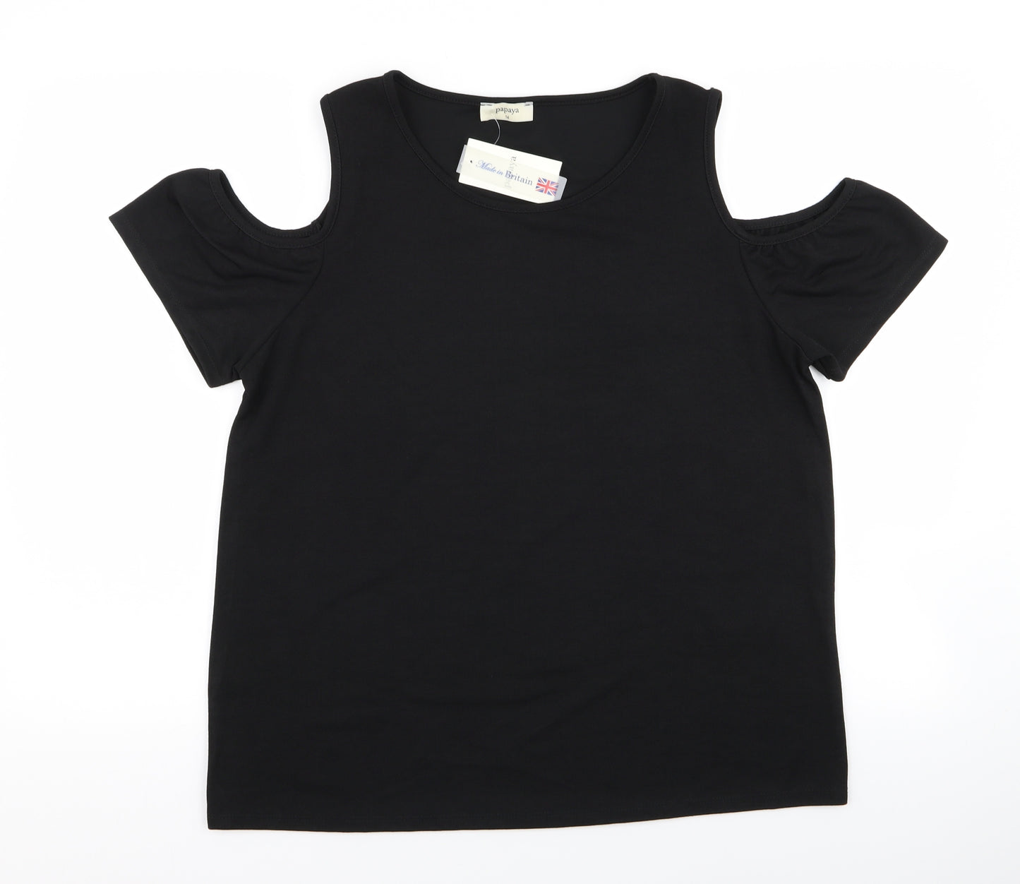 Papaya Womens Black   Basic Blouse Size 16