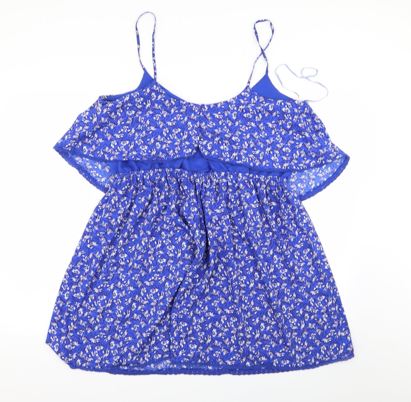 Debenhams Womens Blue Floral  Basic Tank Size 18