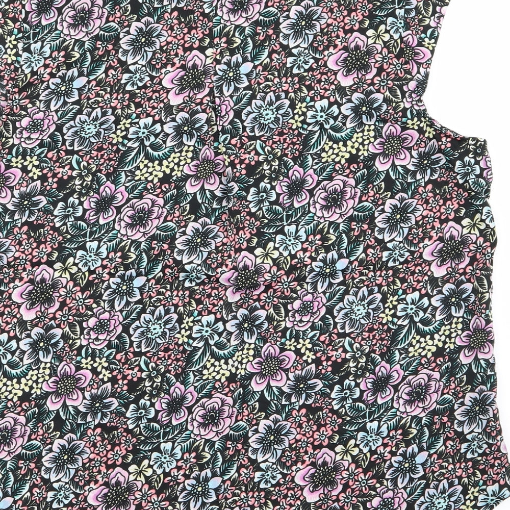 Peacocks Womens Multicoloured Floral  Basic Tank Size 16