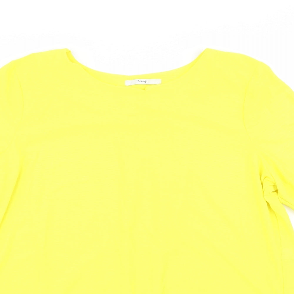 Asda George Womens Yellow   Basic Blouse Size 16
